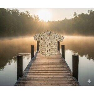 Columbia Shirt Men' XL Tan Fishing Short Sleeve Button Up Bass,Casual,Summer